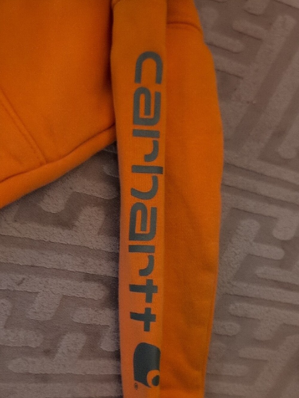 Carhartt Kids Orange Half-Zip Hoodie - Picture 3 of 3